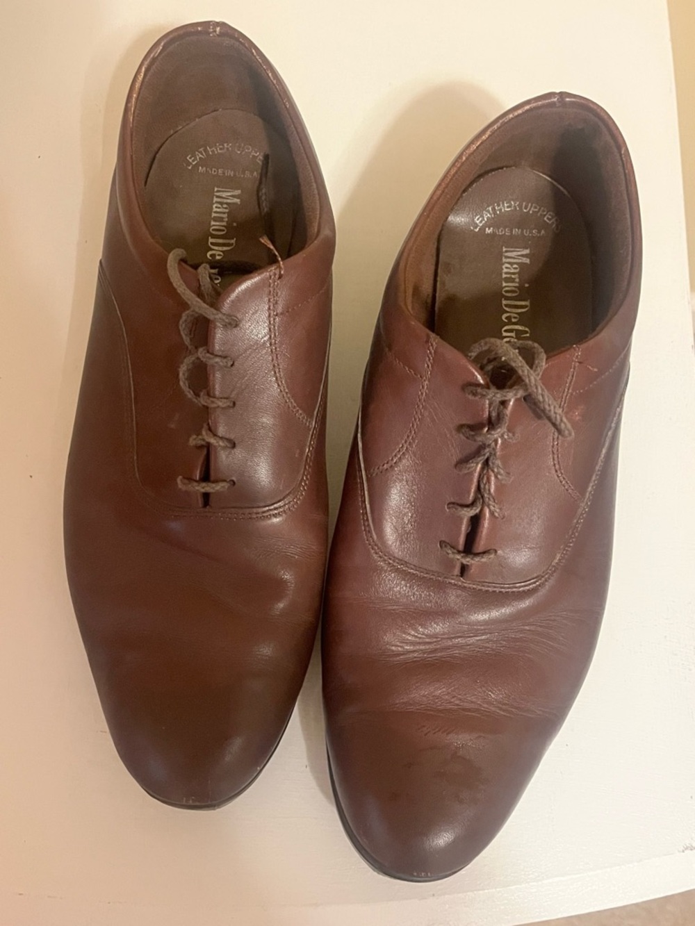 Vintage Mario De Gerard Men's Brown Leather Lace-Up causal shoe size 10